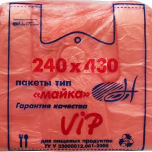 Майка No2, розмір 24*43 см,1м/20уп/180шт
