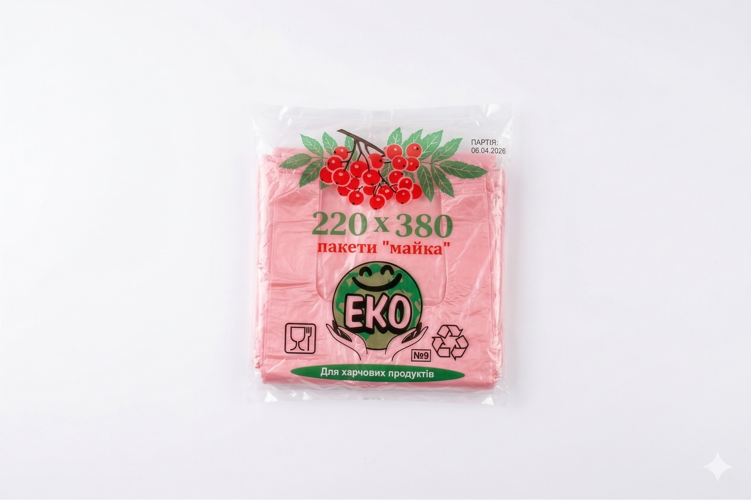Майка "EKO" №1 (220+60x2)380 мм, 15мкм, 5400 шт - Зображення 3