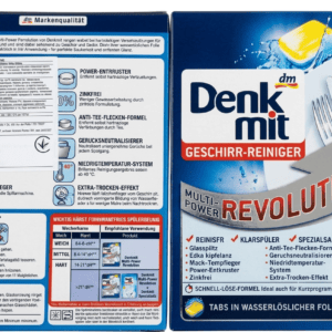 Denkmit Geschirr-Reiniger Multi-Power Revolution — таблетки для посудомийної машини, 40 штук, у водорозчинній плівці